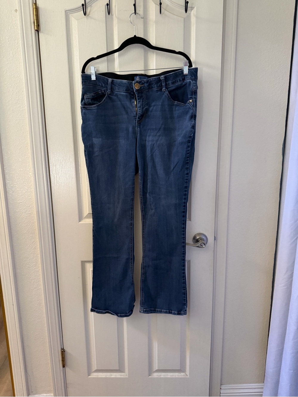 Democracy Women's Boot Cut Jeans in Dark Blue Denim